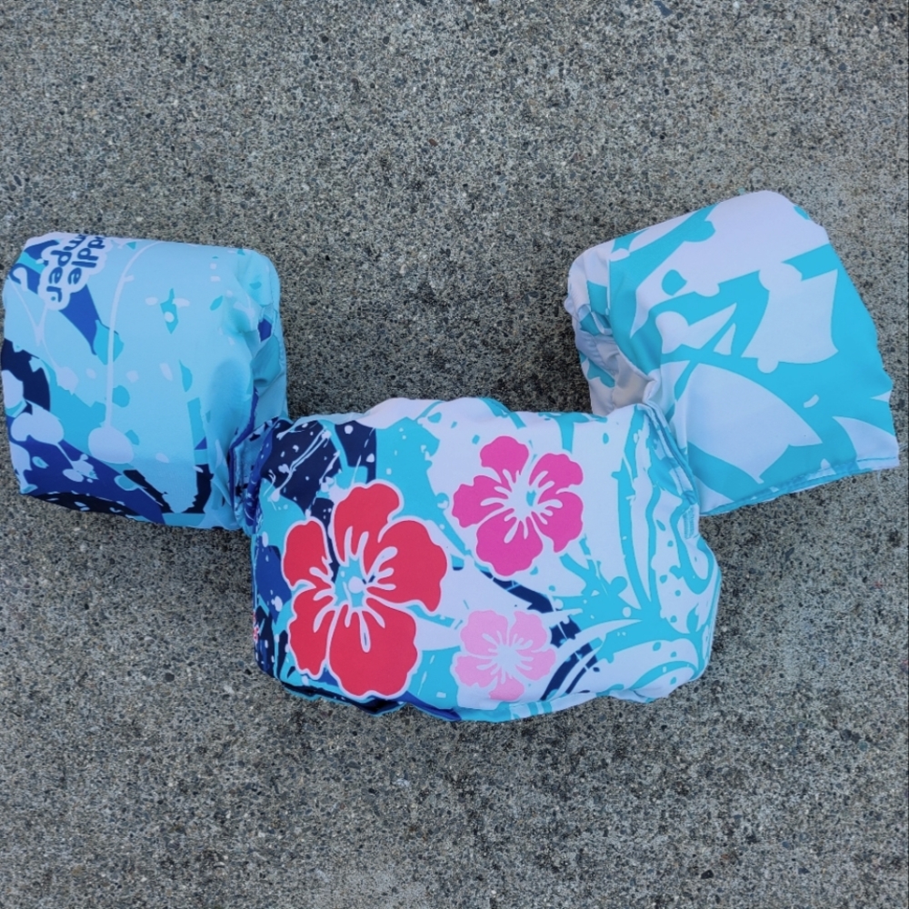 Kids Puddle Jumper Water Wings Floatie 30-50 lbs aloha island tropical style